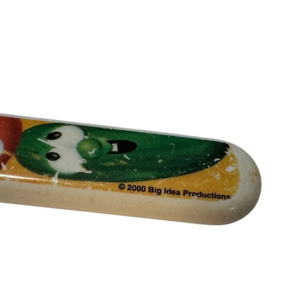 VTG Veggie Tales Baby Spoon Bob & Larry Toddler Spoon‎ 2000 Big Idea Stainless